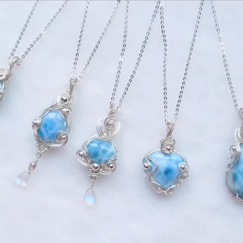 【 梦之海 】海纹石纯银项链 / 情人礼物 / 生日礼物 / - 项链 - 宝石 