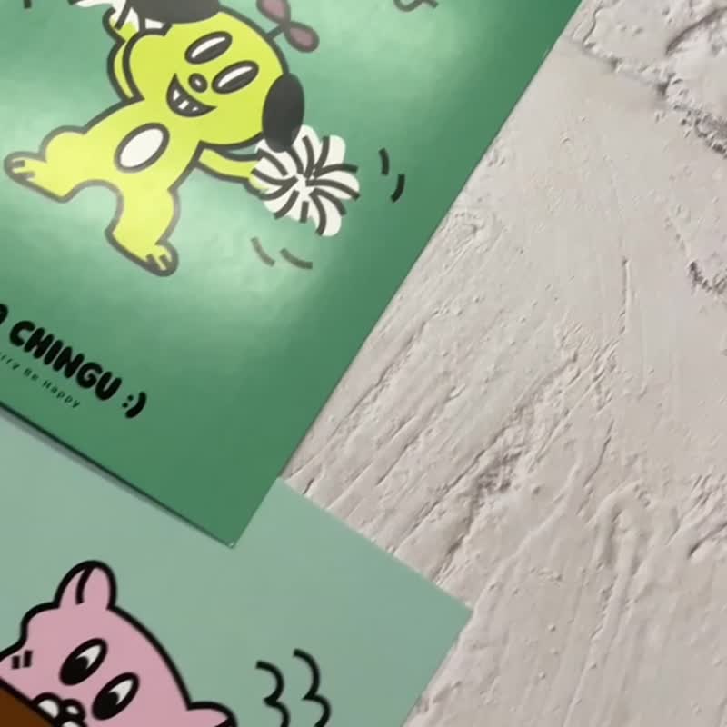 BOBO CHINGU :)  Surprise 明信片 酷卡 创意插画 - 卡片/明信片 - 纸 