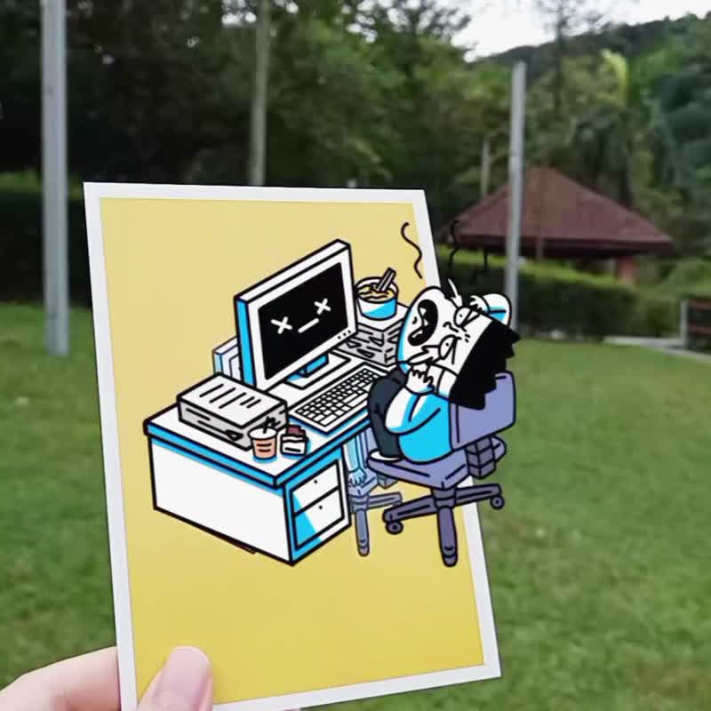 Lazy To Work | 明信片 A6 - 卡片/明信片 - 纸 