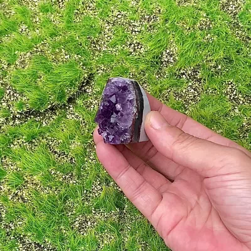 天然紫晶镇 紫水晶// 招财 疗愈// 消磁净化 办公室开运 增智慧 - 摆饰 - 水晶 紫色