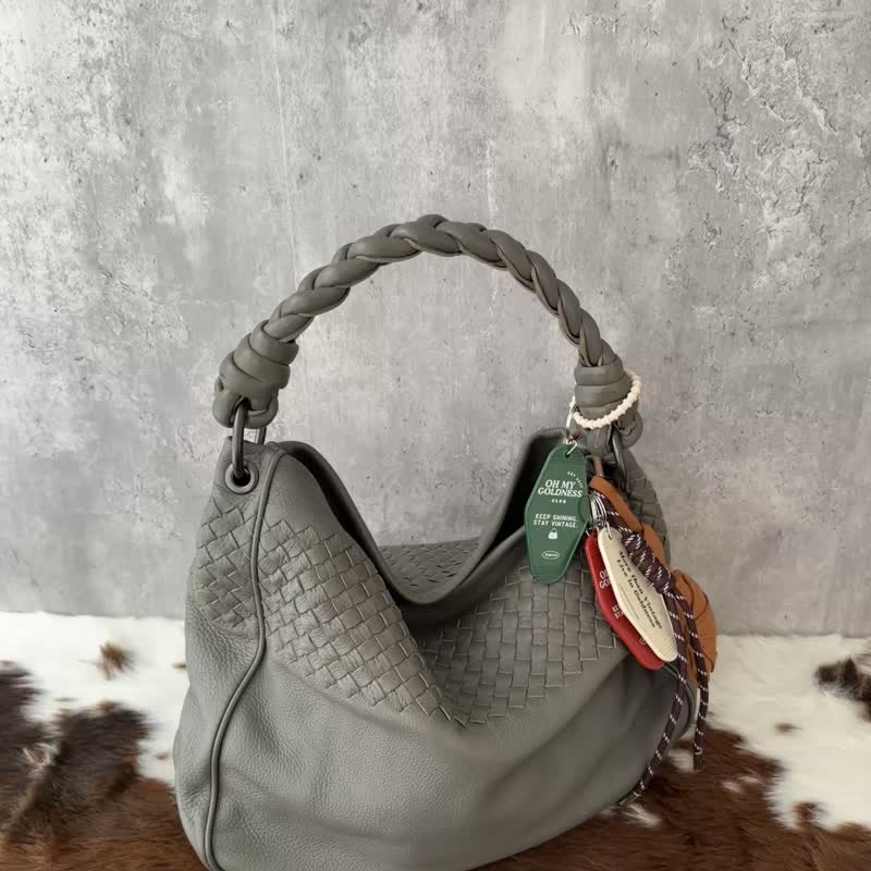Bottega Veneta 宝缇嘉 Intrecciato 编织腋下肩背包 - 手提包/手提袋 - 真皮 黑色