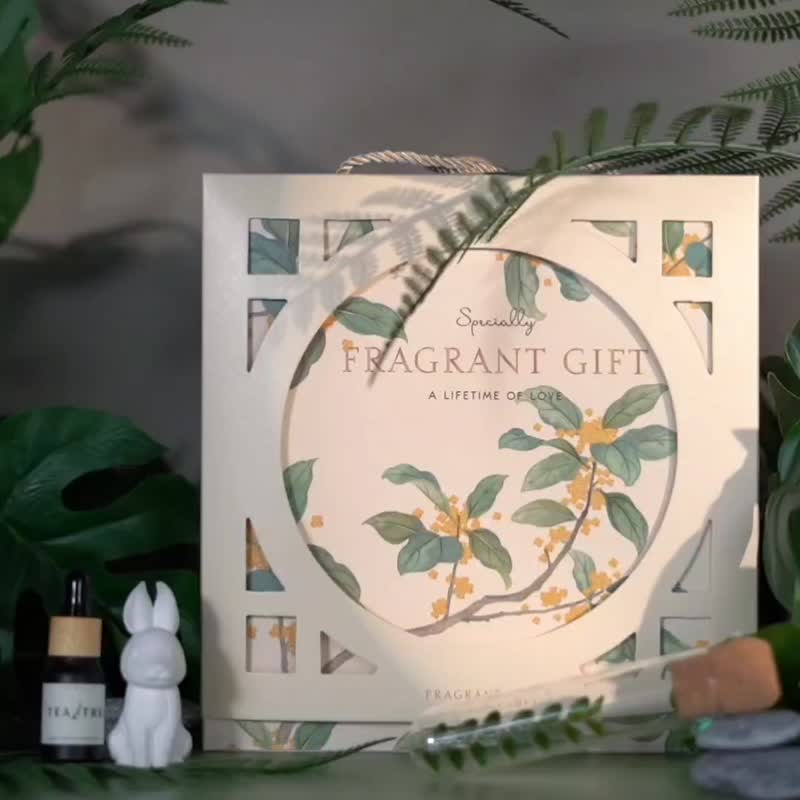 【独家礼盒】香氛礼盒 新年礼盒 台湾茶叶礼盒 花草茶 喜饼礼盒 - 香薰/精油/线香 - 纸 绿色