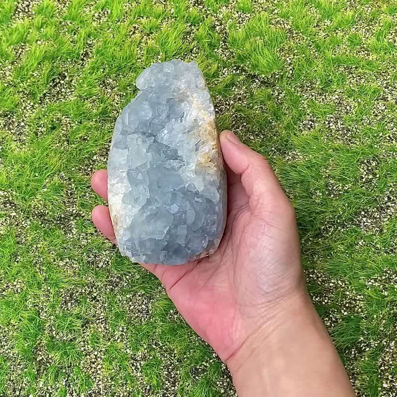 天然原矿天蓝色天青石 蓝水晶 净化 疗愈 办公室开运 快速出货 - 摆饰 - 水晶 多色