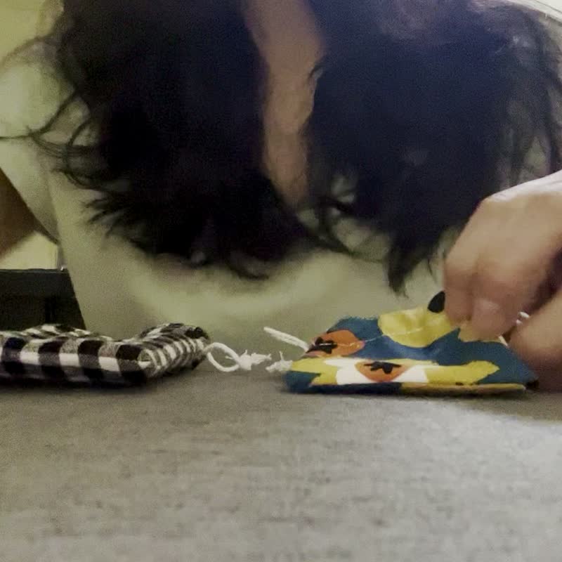 手作Surper mini 束口袋/放原矿石水晶的小袋子 - 束口袋双肩包 - 棉．麻 黑色