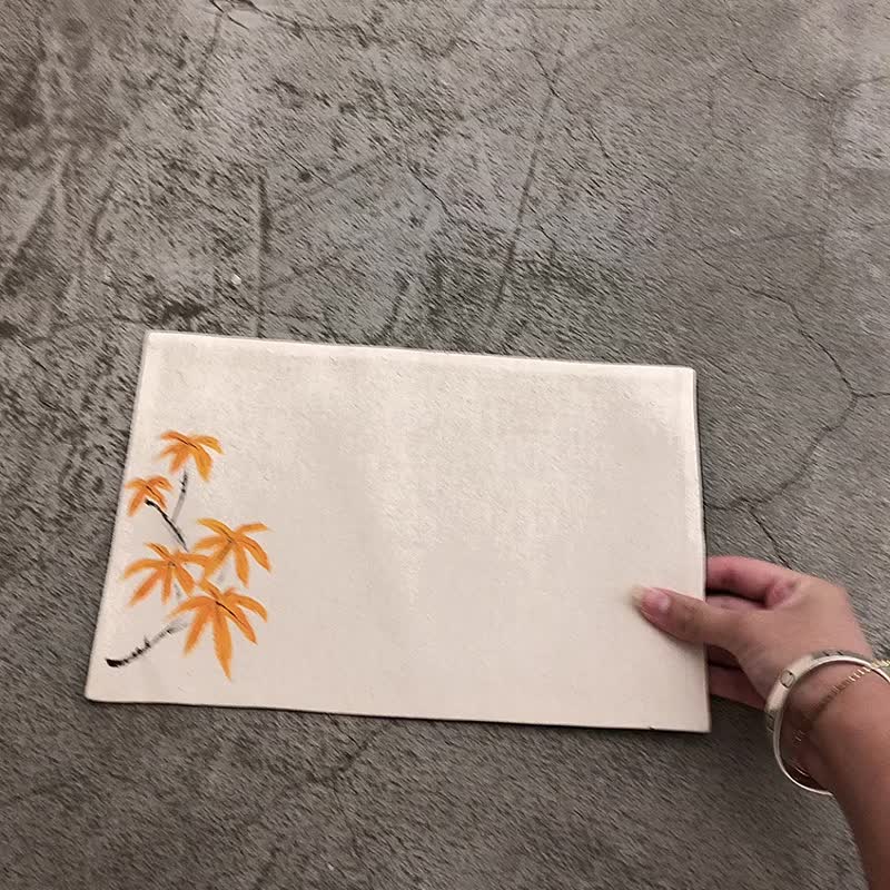 两面双色拼色个人餐垫/气质茶巾 手绘系列 万用/环保 台湾手工 - 餐垫/桌巾 - 棉 
