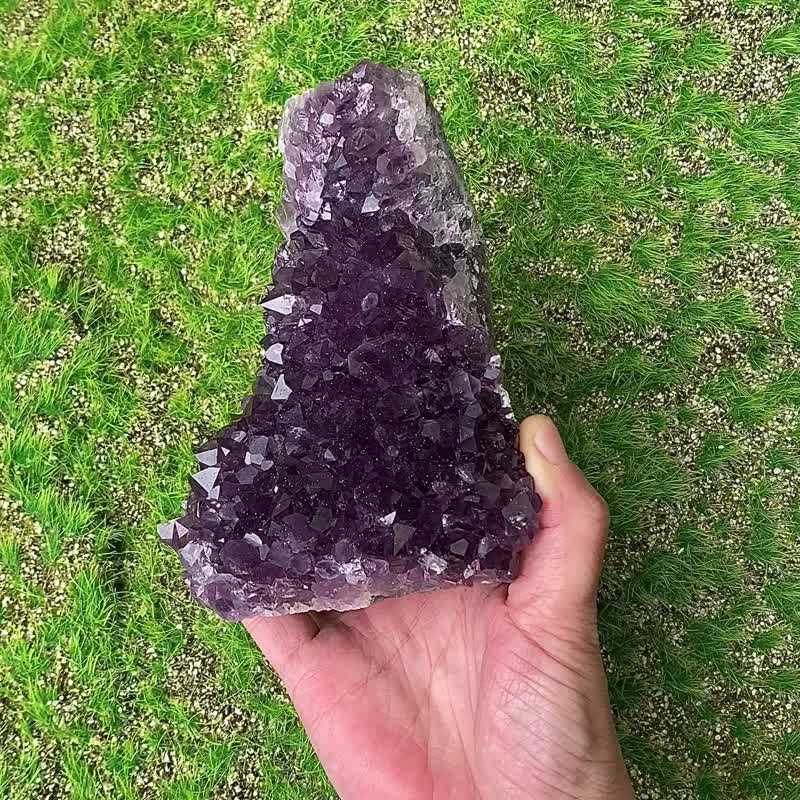 天然原矿彩虹紫晶镇 //紫水晶 财运 招贵人// 开运 疗愈//净化 - 摆饰 - 水晶 紫色