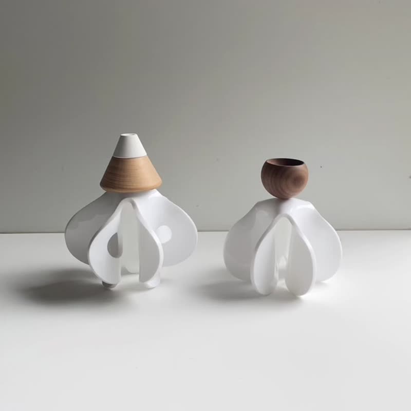 香氛扩香器摆件瓷白亚克力创意无火香薰 - 香薰/精油/线香 - 木头 