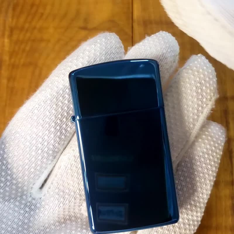 【ZIPPO官方旗舰店】 窄版蓝冰(素面)防风打火机 20494 - 其他 - 铜/黄铜 蓝色