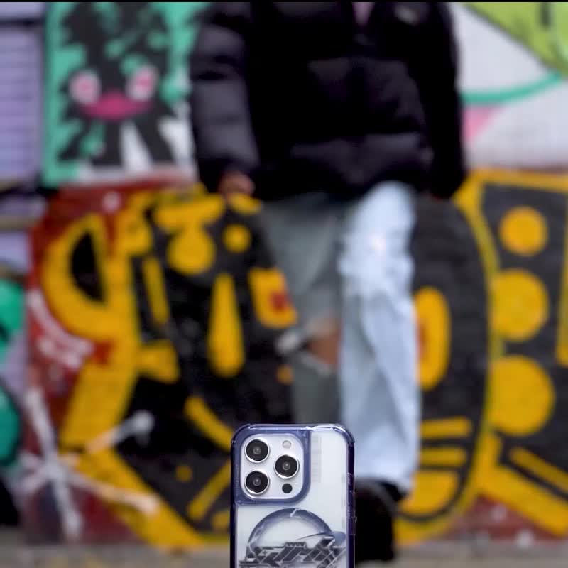 iPhone 15 系列 Bolt 闪电漩涡磁吸防摔手机壳 附挂绳环-黑 - 手机壳/手机套 - 其他材质 