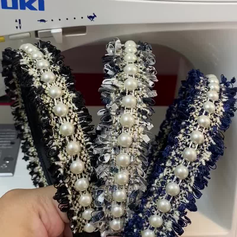 C-超舒适发箍/发圈 - 发箍发圈发带蝴蝶结类 小香风毛尼 - 发带/发箍 - 其他材质 多色