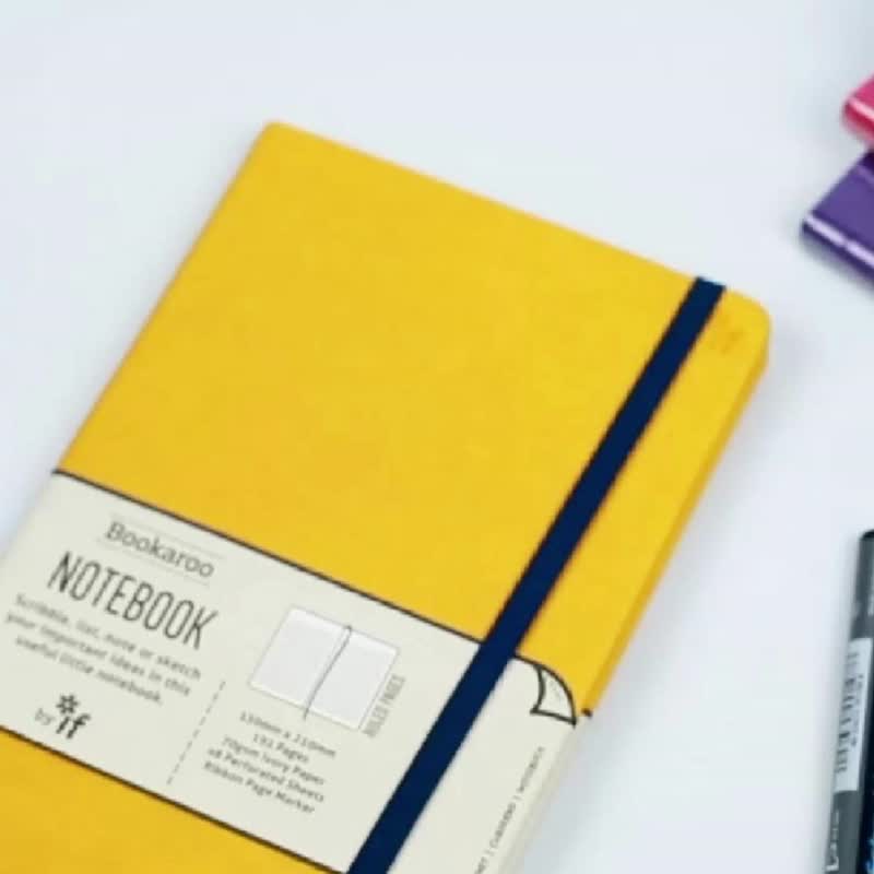 BookarooA5純色皮质笔记本 橫線學習筆記手賬記錄日記本文具 - 笔记本/手帐 - 纸 多色