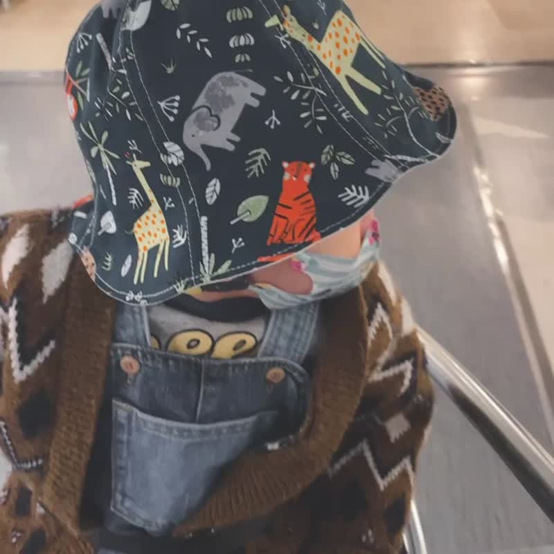 动物幼儿园 手作宝宝渔夫帽 - 婴儿帽/发带 - 棉．麻 蓝色