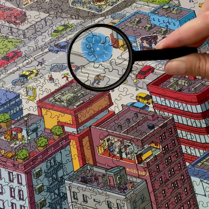 Quatro City, Puzzle Quest, Jigsaw Puzzle, Interactive Storyt - 拼图 - 木头 多色