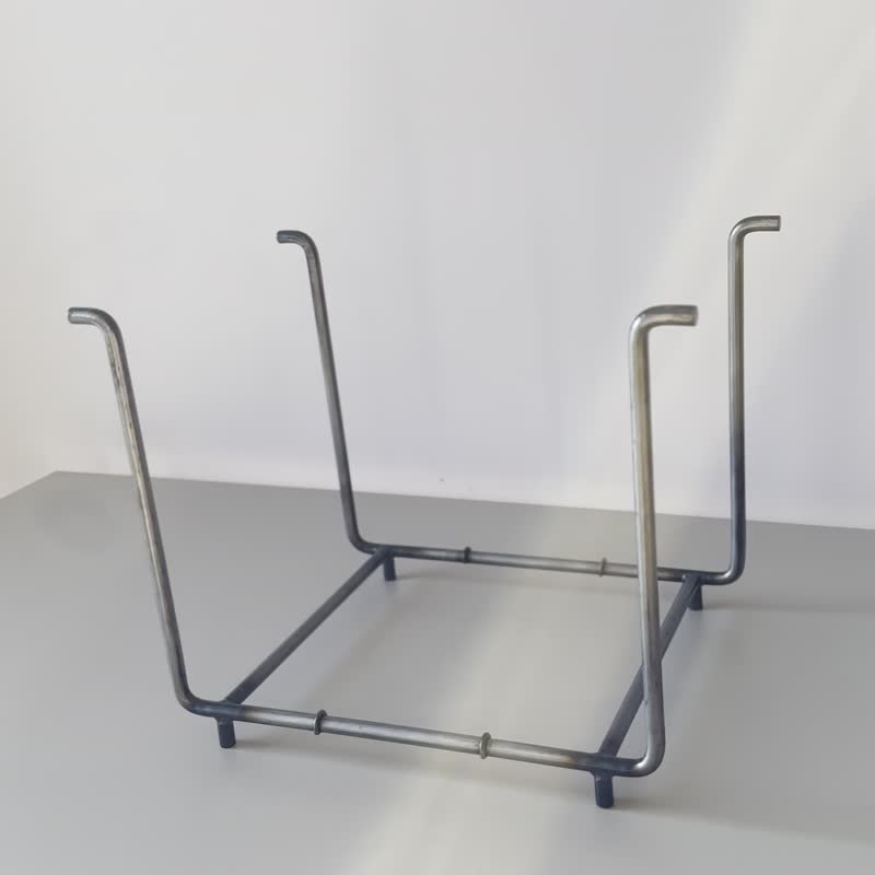 极简黑胶唱片架 – 手工原钢 LP 收纳架，开放式框架 - 收纳用品 - 其他金属 灰色