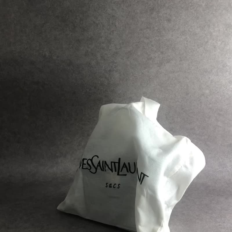 【日本直送 名牌二手包】Yves Saint Laurent 肩背包 黑色 YSL 皮革 2WAY 迷你包 vintage ktpth7 - 侧背包/斜挎包 - 真皮 黑色