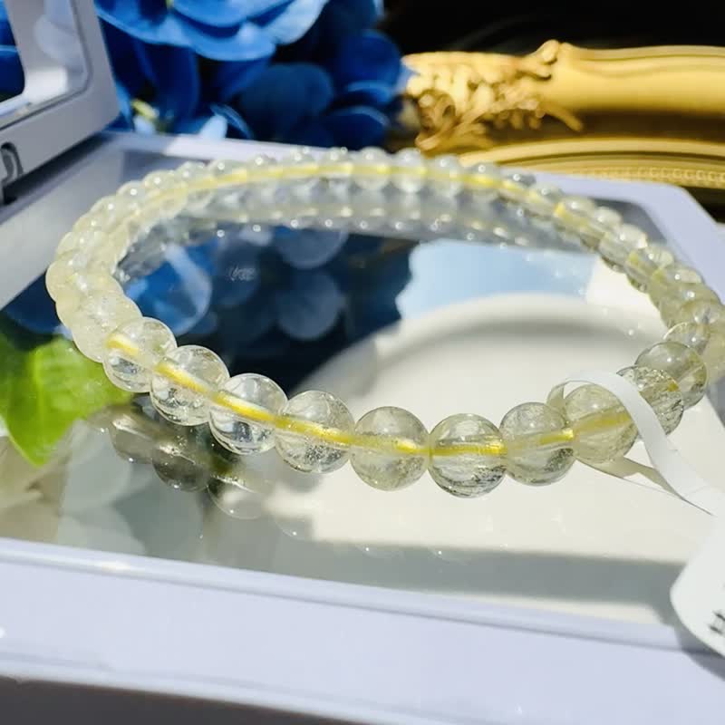小精品小星殒黄金利比亚陨石5mm6.16g财运流向增加行动力旺 - 手链/手环 - 半宝石 黄色
