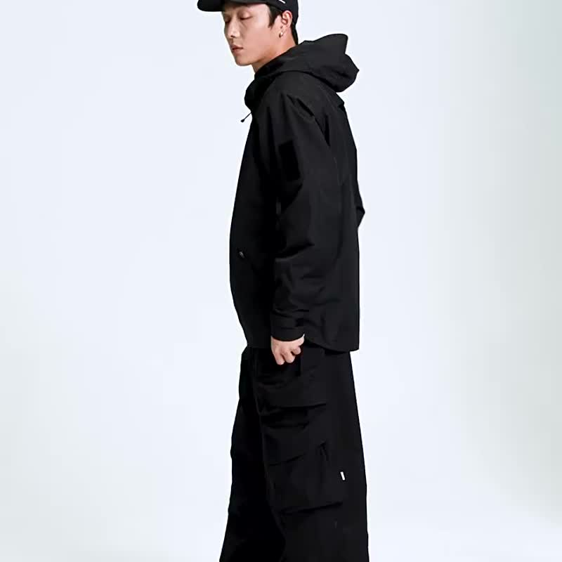 ENshadower隐蔽者双拉链Teflon压胶冲防水冲锋衣男户外风外套 - 男装外套 - 其他材质 黑色