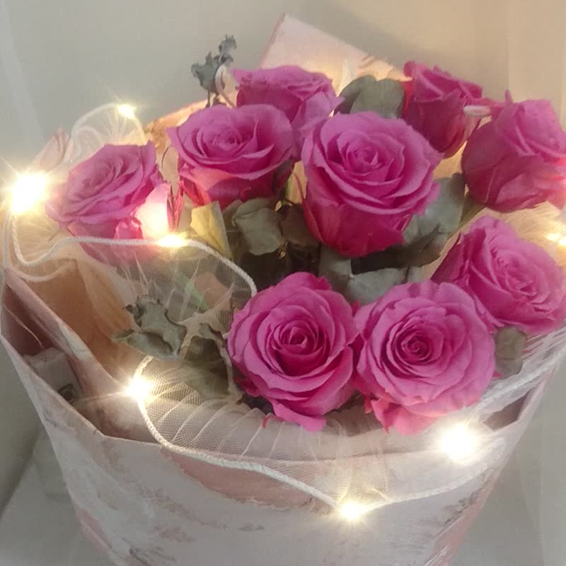 情人节礼物花束永远爱你永生花束 求婚告白情人节生日男/女生中秋 - 干燥花/捧花 - 植物．花 多色