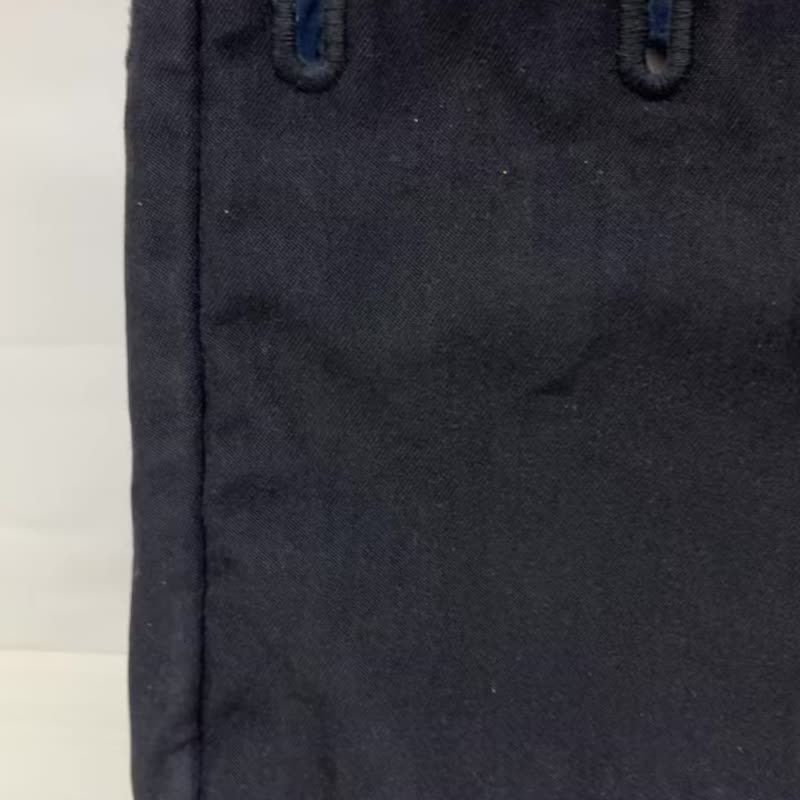 正品爱马仕 TPM Toile Officier 皮革帆布海军蓝黑单肩包，二手 - 侧背包/斜挎包 - 其他材质 