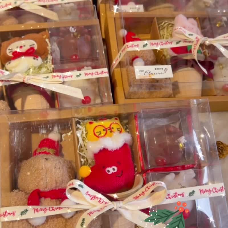 红鼻麋鹿香氛蜡烛甜筒礼盒 \疗愈度爆表/ (交换礼物/圣诞礼物) - 蜡烛/烛台 - 蜡 多色