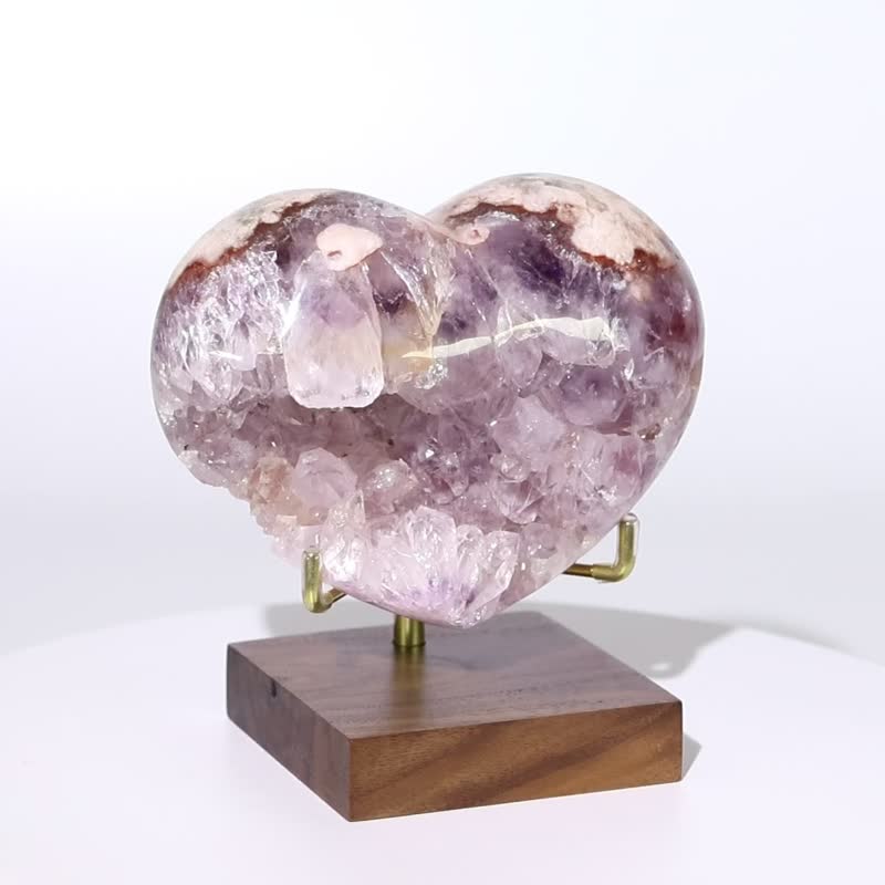 莫兰迪玛瑙爱心 610508 - 摆饰 - 水晶 粉红色
