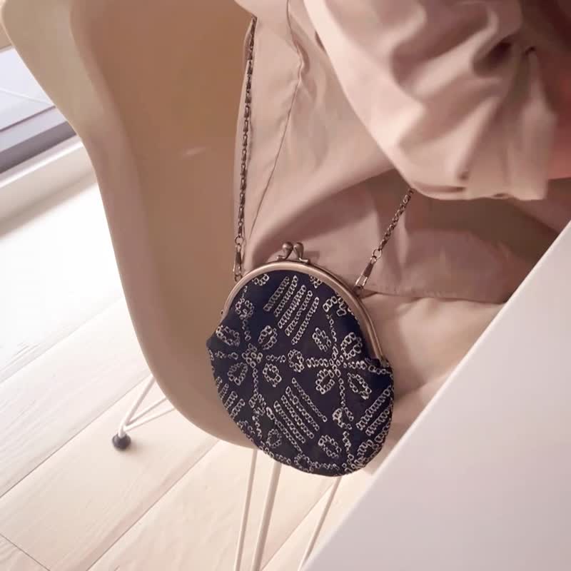 墨星/随圆包R 京都职人【高级和服䌷】出国旅行随身房卡补妆用品 - 侧背包/斜挎包 - 丝．绢 