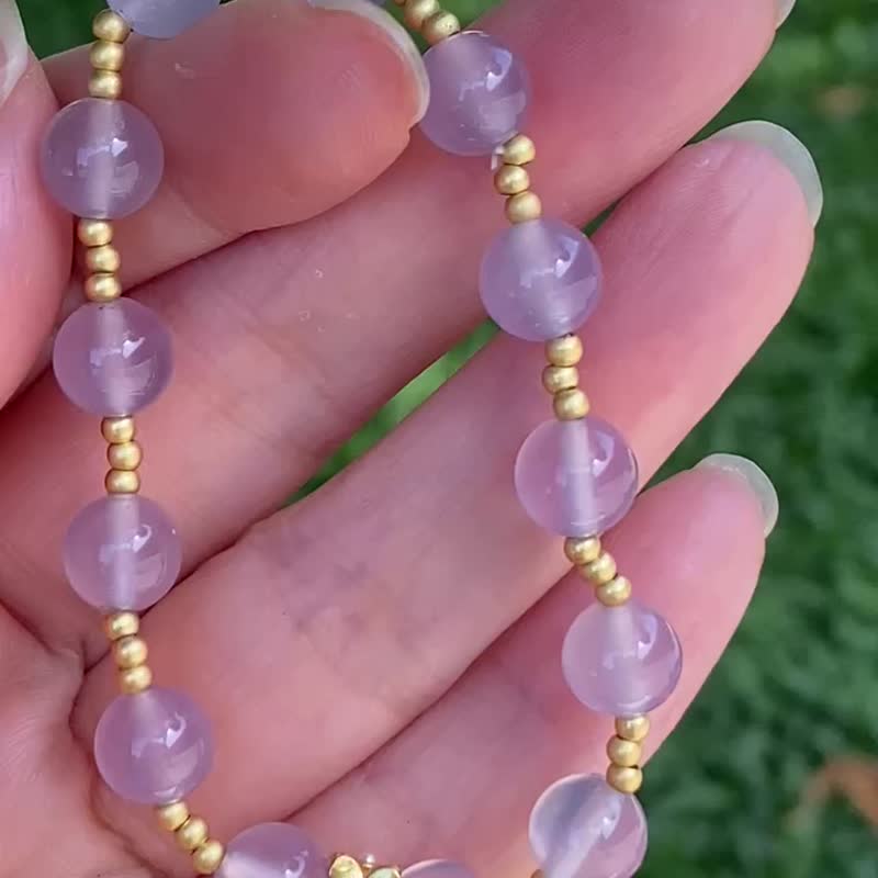 天然巴西紫玛瑙手串 - 手链/手环 - 水晶 紫色