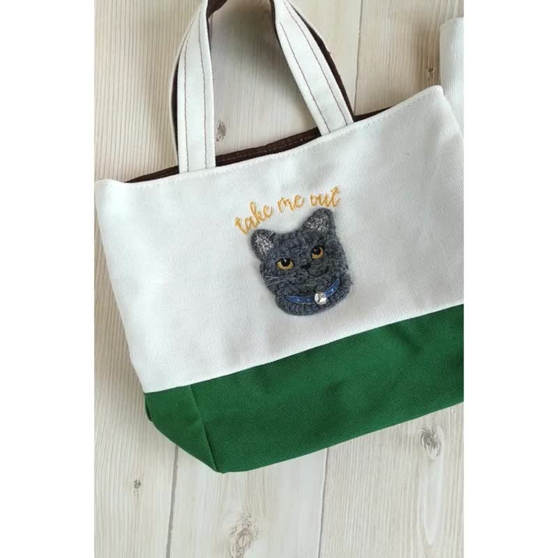 *带我出门*  双杯提袋/饮料袋 小蓝猫 铃铛猫咪系列 - 随行杯提袋/水壶袋 - 其他人造纤维 绿色