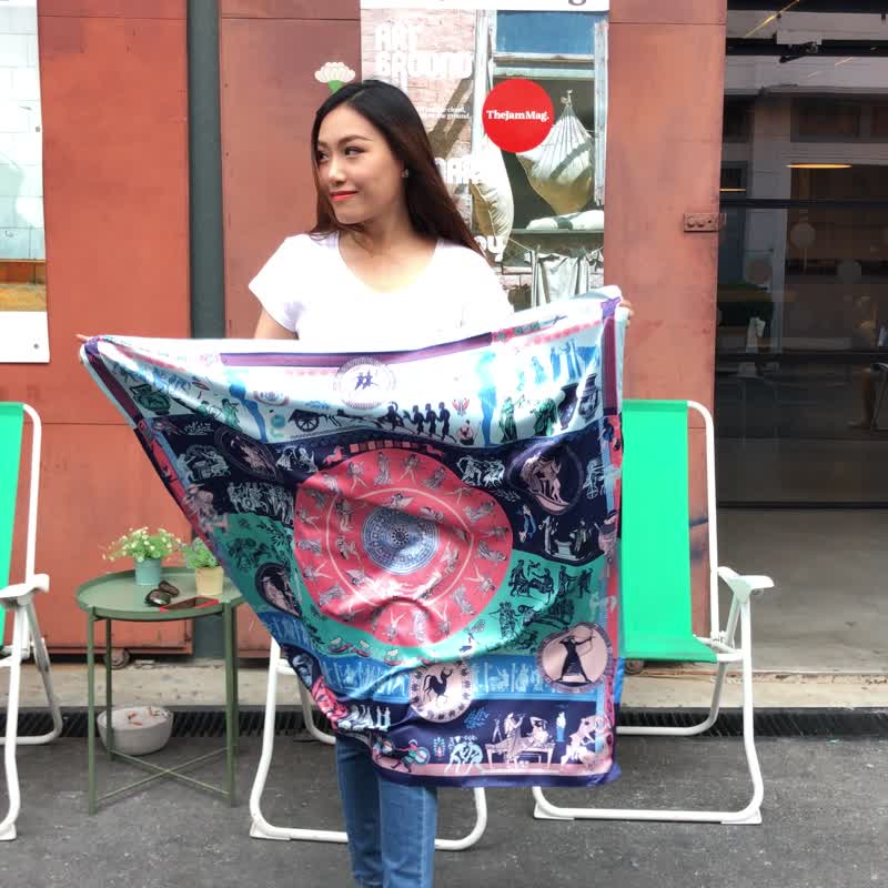 Greek Scarf - culture landscape city in imagination - 丝巾 - 其他材质 