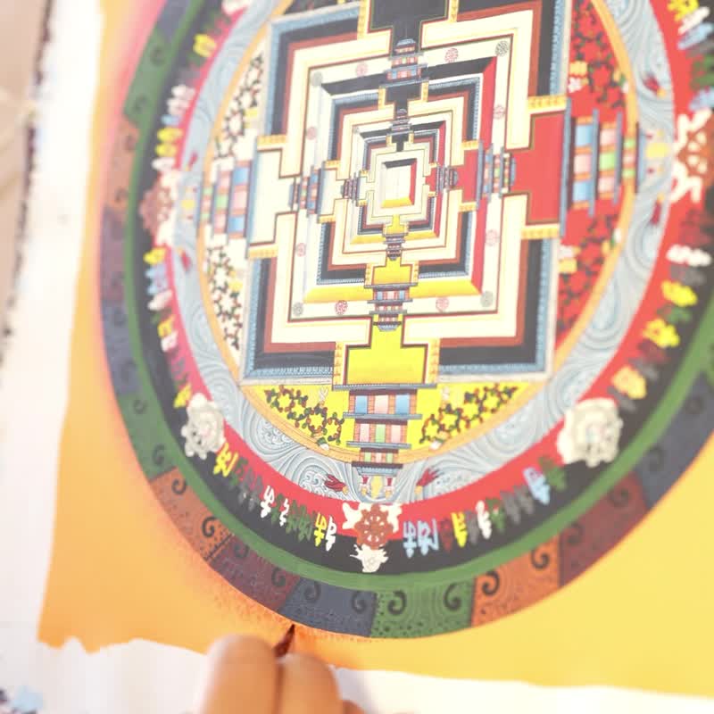 时轮曼陀拉——时间、智慧与宇宙和谐的象征 - 墙贴/壁贴 - 其他材质 多色