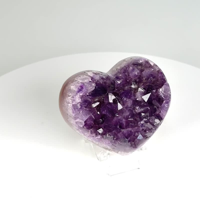 ESP 乌拉圭紫晶爱心 2510157  开运小物紫水晶 小资族轻松入 - 摆饰 - 水晶 紫色