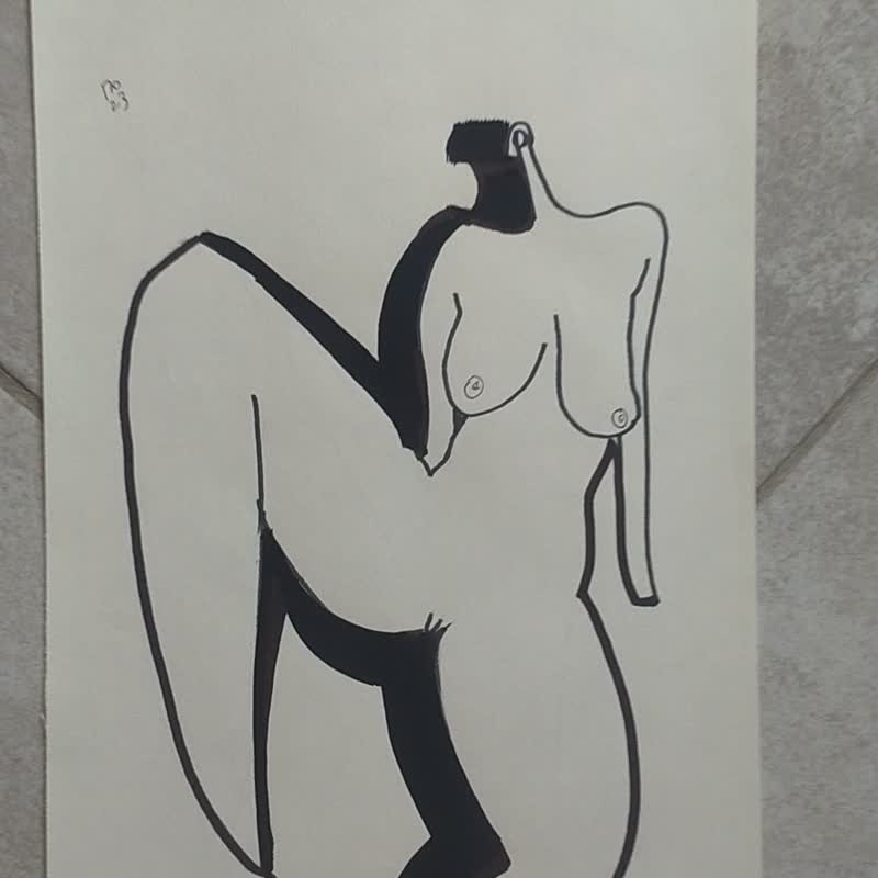 裸女裸体画 | 概念艺术印刷 | 艺术家居装饰 | Minim - 海报/装饰画/版画 - 纸 白色