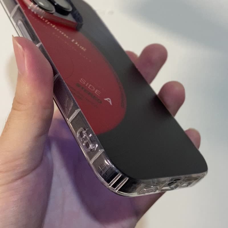 iPhone 14/13/12 最新立体唱片纹路四边防摔手机壳 苹果apple Pro - 手机壳/手机套 - 塑料 红色