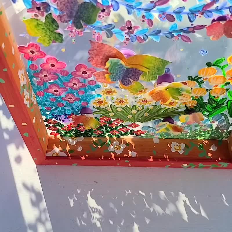 [定制化/花痴漫步/红]透明艺术、阴影画、室内花痴物品 - 海报/装饰画/版画 - 压克力 红色