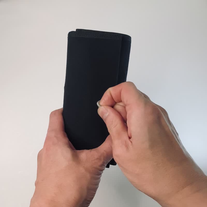 三折笔盒 大容量型 - 铅笔盒/笔袋 - 棉．麻 黑色