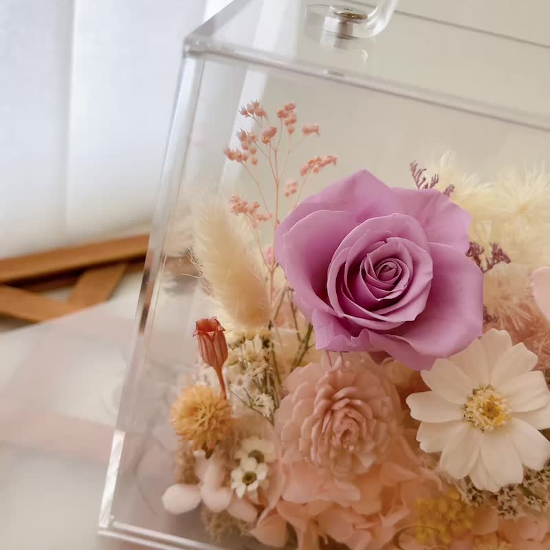 香榭之旅 压克力提包 - 干燥花/捧花 - 植物．花 粉红色