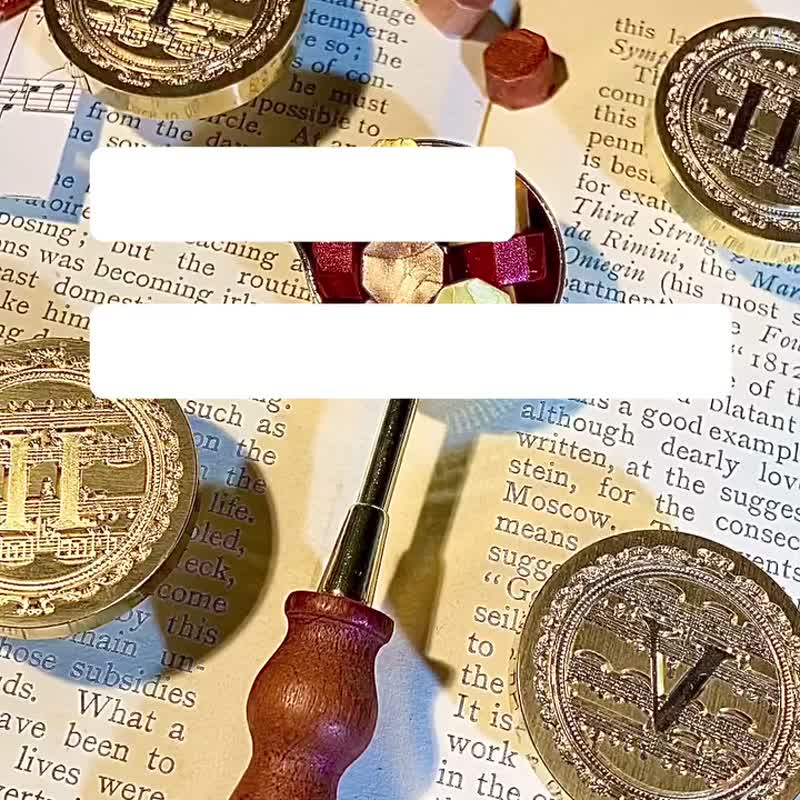 火漆印章 印头 罗马数字 5 音乐 乐器 乐谱 - 印章/印台 - 其他金属 
