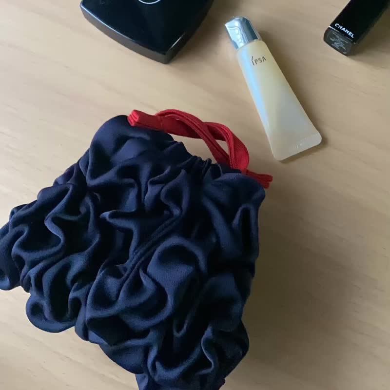 手工抓褶化妆包 02 - 化妆包/杂物包 - 聚酯纤维 蓝色