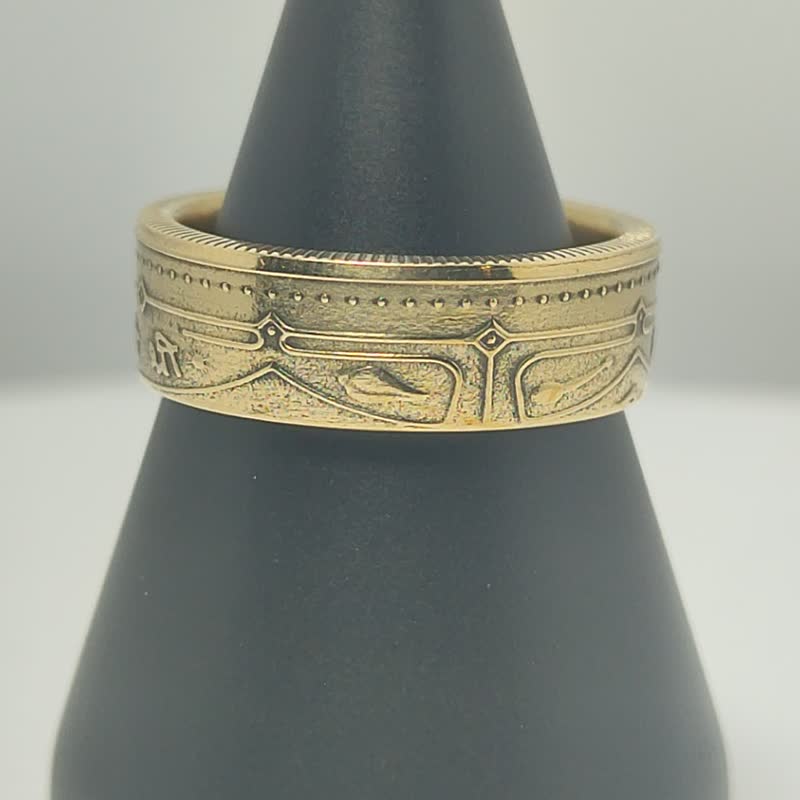 Nepal Coin Ring 2 rupees 2003 coin rings for men coin rings for women - 戒指 - 其他金属 