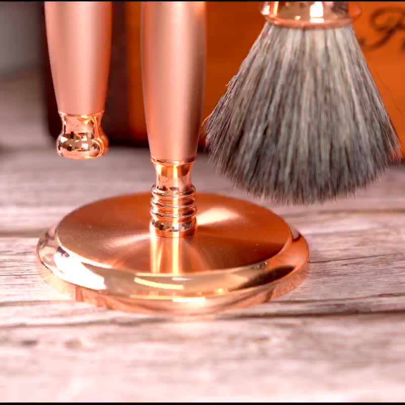 快速出货【两周年限量纪念款】 豪华典藏版刮胡刀礼盒 - 玫瑰金 - 男性清洁护肤品 - 其他金属 粉红色