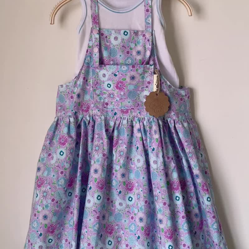 【80-100CM 扣式吊带裙】 四季皆可穿-黑色系 - 童装裙 - 棉．麻 