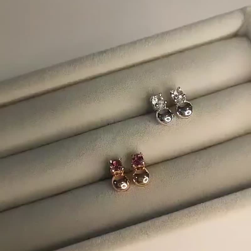 Mini LadyBuds 925 Sterling Silver Set - 项链 - 半宝石 银色