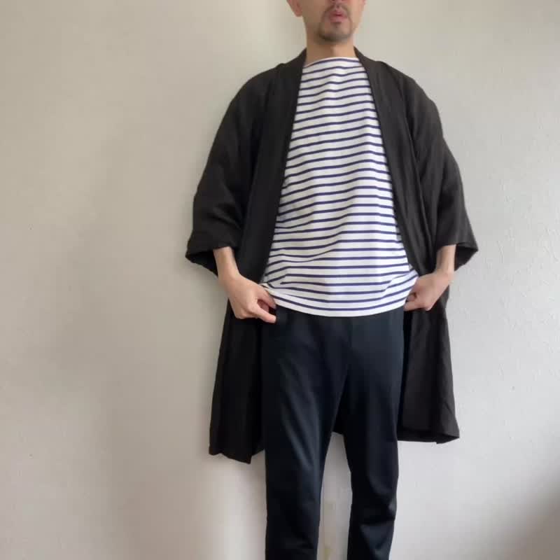 羽织 男士 古着和服 日本古着 昭和时期 再制素材 日本画 吉祥物 - 男装外套 - 其他材质 多色