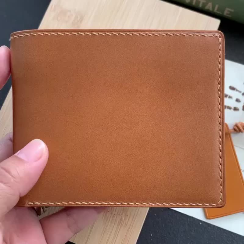 Bifold wallet - 皮夹/钱包 - 真皮 咖啡色