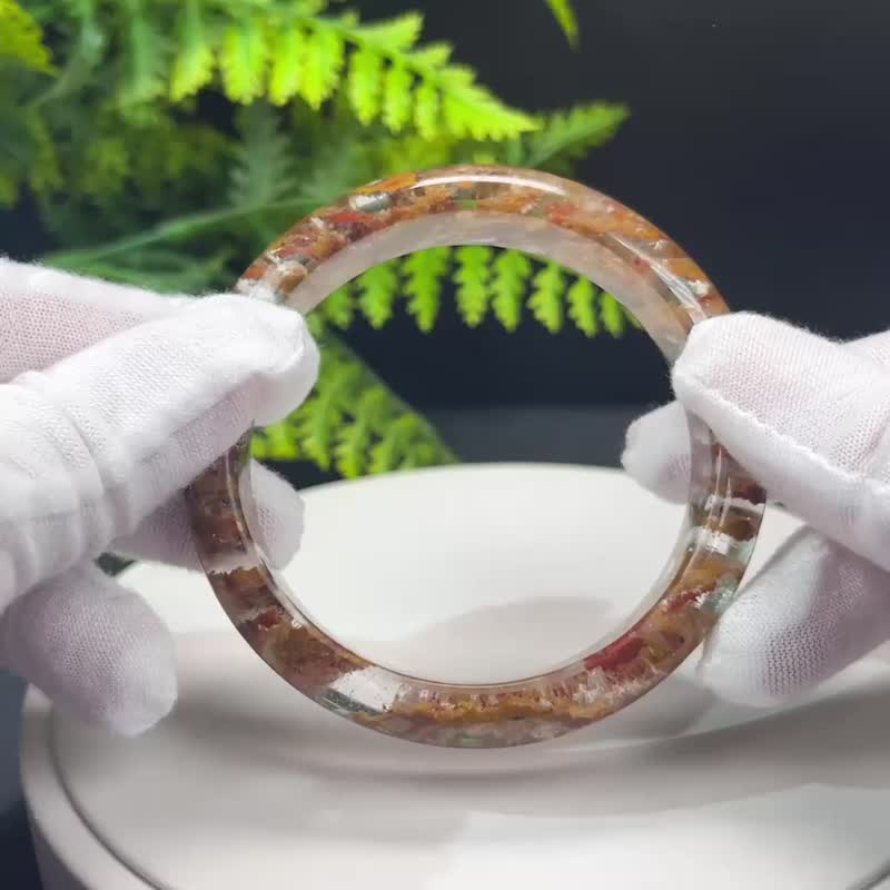 优质 四季幽灵水晶手镯 59MM 冰透千层异象石英手环 招财纳福护身 - 手链/手环 - 水晶 