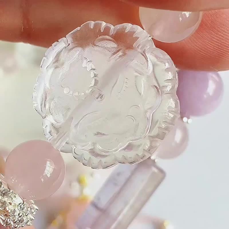 狐狸灵宠 水晶手链 紫水晶狐狐 九紫离火必备水晶提升你的执行力 - 手链/手环 - 水晶 粉红色