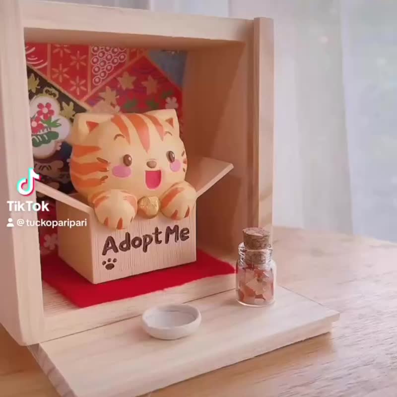 Hako Neko - 幸运疗愈猫 | 盒装艺术玩具 - 摆饰 - 树脂 多色