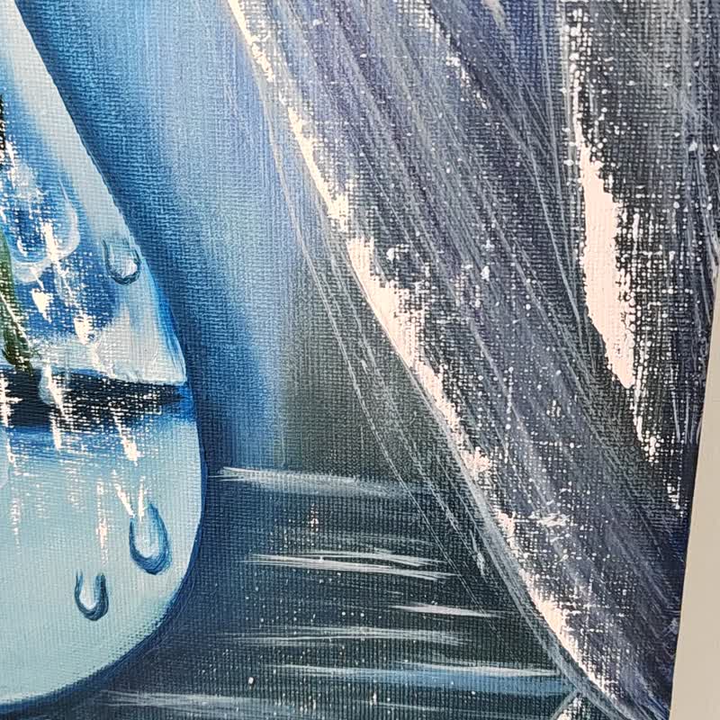 Oil painting on canvas Still life Bell in a glass vase 40 x 60 x 1.7cm - 墙贴/壁贴 - 其他材质 