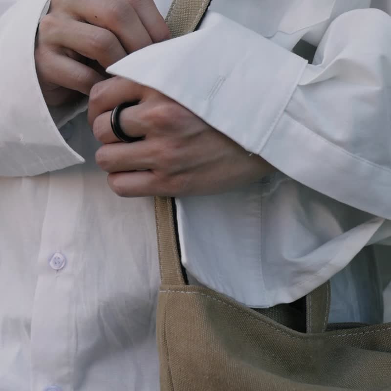 sobag日系中性质感百搭帆布包复古大容量潮牌斜挎包潮酷男邮差包 - 侧背包/斜挎包 - 棉 咖啡色