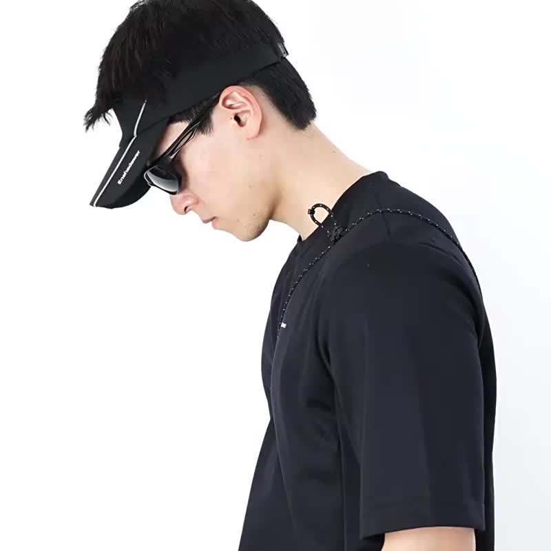 隐蔽者反光条无顶遮阳帽户外运动帽跑步帽休闲鸭舌帽夏 - 帽子 - 其他材质 黑色